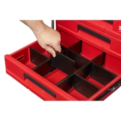 Milwaukee PACKOUT 20 in. 2-Wheel Utility Cart with 2-Drawer Tool Box -Gripstor Sales Store red black milwaukee modular tool storage systems 48 22 8415 48 22 8442 31 1000