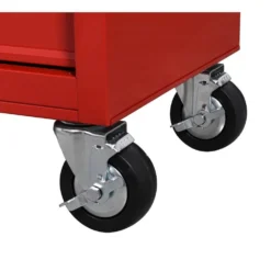 Husky 42 in. W x 18.1 in. D 8-Drawer Red Mobile Workbench Cabinet with Solid Wood Top -Gripstor Sales Store red husky mobile workbenches h42mwc8red c3 1000