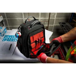 Milwaukee 15 in. PACKOUT Backpack with M12 12-Volt Lithium-Ion Cordless 1/4 in. Hex Screwdriver Kit -Gripstor Sales Store red milwaukee modular tool storage systems 48 22 8301 2401 22 4f 1000