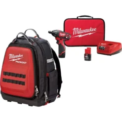 Milwaukee 15 in. PACKOUT Backpack with M12 12-Volt Lithium-Ion Cordless 1/4 in. Hex Screwdriver Kit