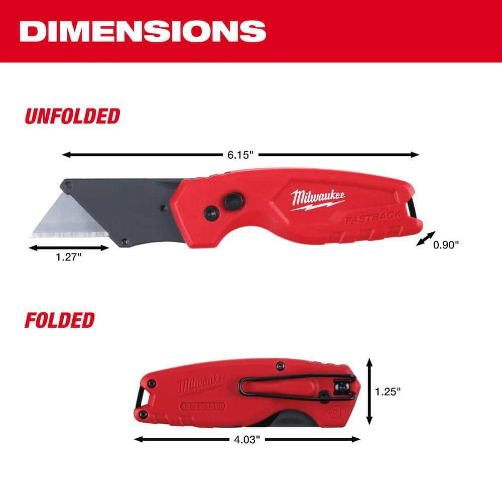 Milwaukee 15 in. PACKOUT Backpack with FASTBACK 6-In-1 Folding Utility Knife and FASTBACK Compact Folding Utility Knife Set 9 Milwaukee 15 in. PACKOUT Backpack with FASTBACK 6-In-1 Folding Utility Knife and FASTBACK Compact Folding Utility Knife Set - Image 7
