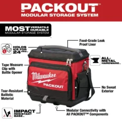 Milwaukee 15 in. PACKOUT Backpack with PACKOUT Cooler Bag -Gripstor Sales Store red milwaukee modular tool storage systems 48 22 8301 48 22 8302 40 1000