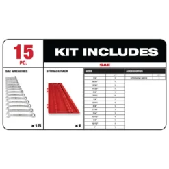 Milwaukee 15 in. PACKOUT Backpack with SAE Combination Ratcheting Wrench Set (15-Piece) -Gripstor Sales Store red milwaukee modular tool storage systems 48 22 8301 48 22 9416 a0 1000