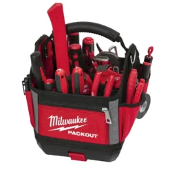 Milwaukee 10 in. PACKOUT Tote with Fastback Folding Utility Knife Set (2-Pack) -Gripstor Sales Store red milwaukee modular tool storage systems 48 22 8310 48 22 1503 77 1000