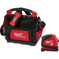 Gripstor Sales Store 6 Milwaukee 15 in. PACKOUT Tote with 25 ft. Compact Tape Measure