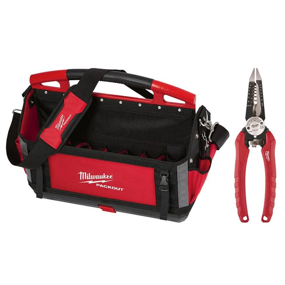 Milwaukee 20 in. PACKOUT Tote with 6-in-1 Wire Stripper Pliers 3 Milwaukee 20 in. PACKOUT Tote with 6-in-1 Wire Stripper Pliers