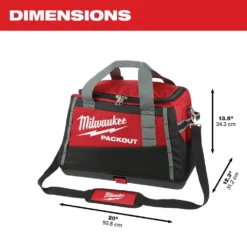 Milwaukee 20 in. PACKOUT Tool Bag with BIG HAWG Carbide Hole Saw Kit with PACKOUT Case (9-Piece) -Gripstor Sales Store red milwaukee modular tool storage systems 48 22 8322 49 56 9295 1d 1000