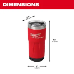 Milwaukee PACKOUT Red 20 oz. Tumbler -Gripstor Sales Store red milwaukee modular tool storage systems 48 22 8392r 40 1000