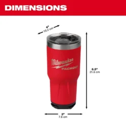 Milwaukee PACKOUT Red 30 oz. Tumbler -Gripstor Sales Store red milwaukee modular tool storage systems 48 22 8393r 40 1000