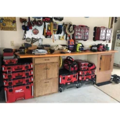 Milwaukee PACKOUT 22 in. Medium Red Tool Box with 75 lbs. Weight Capacity -Gripstor Sales Store red milwaukee modular tool storage systems 48 22 8424 c3 1000