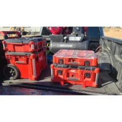 Milwaukee PACKOUT 22 in. Rolling Tool Box -Gripstor Sales Store red milwaukee modular tool storage systems 48 22 8426 77 1000