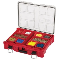 Milwaukee PACKOUT 11-Compartment Impact Resistant Portable Small Parts Organizer -Gripstor Sales Store red milwaukee modular tool storage systems 48 22 8430 a0 1000