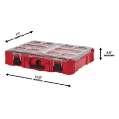 Milwaukee PACKOUT 11-Compartment Small Parts Organizer (3-Pack) -Gripstor Sales Store red milwaukee modular tool storage systems 48 22 8430x3 1d 1000