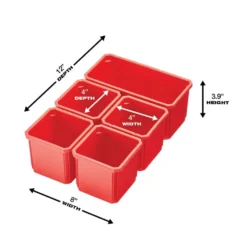 Milwaukee PACKOUT 11-Compartment Small Parts Organizer (3-Pack) -Gripstor Sales Store red milwaukee modular tool storage systems 48 22 8430x3 66 1000