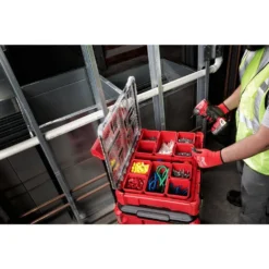 Milwaukee PACKOUT 11-Compartment Small Parts Organizer (3-Pack) -Gripstor Sales Store red milwaukee modular tool storage systems 48 22 8430x3 c3 1000