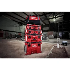 Milwaukee PACKOUT 11-Compartment Low-Profile Impact Resistant Portable Small Parts Organizer -Gripstor Sales Store red milwaukee modular tool storage systems 48 22 8431 44 1000
