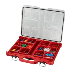 Milwaukee PACKOUT 11-Compartment Low-Profile Impact Resistant Portable Small Parts Organizer -Gripstor Sales Store red milwaukee modular tool storage systems 48 22 8431 a0 1000