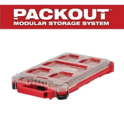 Milwaukee PACKOUT 5-Compartment Low-Profile Compact Small Parts Organizer (5-Pack) -Gripstor Sales Store red milwaukee modular tool storage systems 48 22 8436x5 1f 1000