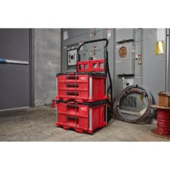 Milwaukee PACKOUT 22 in. Modular 3-Drawer Tool Box with Metal Reinforced Corners 28 Milwaukee PACKOUT 22 in. Modular 3-Drawer Tool Box with Metal Reinforced Corners -Gripstor Sales Store red milwaukee modular tool storage systems 48 22 8443 76 1000