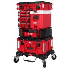 Milwaukee PACKOUT 10 in. Red 16 qt. Compact Cooler -Gripstor Sales Store red milwaukee modular tool storage systems 48 22 8460 fa 1000