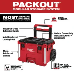 Milwaukee PACKOUT 22 in. Rolling Tool Box, 22 in. Large Tool Box and 22 in. Medium Tool Box -Gripstor Sales Store red milwaukee modular tool storage systems 8426 8425 8424 66 1000