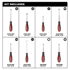 Milwaukee Jobsite Backpack with Screwdriver Set (8-Piece) -Gripstor Sales Store red milwaukee tool bags 48 22 8200 48 22 2718 76 1000