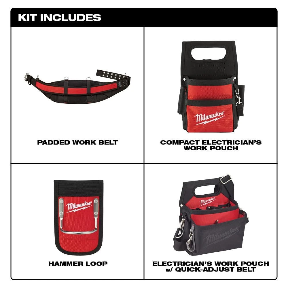 Milwaukee Adjustable Electricians Work Belt 5 Milwaukee Adjustable Electricians Work Belt - Image 3