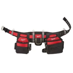 Milwaukee Adjustable Electricians Work Belt with 25 ft. x 1 in. Compact Magnetic Tape Measure (2-Pack) -Gripstor Sales Store red milwaukee tool belts 48 22 8110 48 22 0325g 66 1000