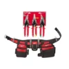 Milwaukee Adjustable Electricians Work Belt W/ Left, Right, and Straight Aviation Snips (3-Pack) -Gripstor Sales Store red milwaukee tool belts 48 22 8110 48 22 4533 64 1000