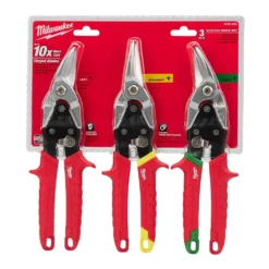 Milwaukee Adjustable Electricians Work Belt W/ Left, Right, and Straight Aviation Snips (3-Pack) -Gripstor Sales Store red milwaukee tool belts 48 22 8110 48 22 4533 fa 1000