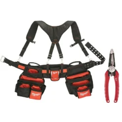 Milwaukee General Contractor Work Belt with Suspension Rig and 6-in-1 Wire Pliers