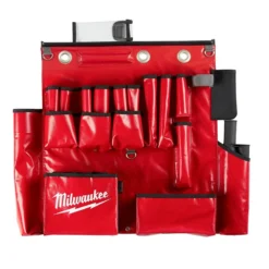 Milwaukee Lineman's Aerial Tool Apron with Lineman's High Leverage Ratcheting Wrench with Smooth Strike Face (2-Piece) -Gripstor Sales Store red milwaukee tool belts 48 22 8290 48 22 9213 1d 1000