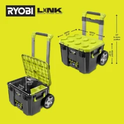 RYOBI LINK Rolling Tool Box -Gripstor Sales Store ryobi green ryobi modular tool storage systems stm201 a0 1000