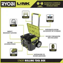 RYOBI LINK Rolling Tool Box with LINK Medium Tool Box and LINK Standard Tool Box 19 RYOBI LINK Rolling Tool Box with LINK Medium Tool Box and LINK Standard Tool Box -Gripstor Sales Store ryobi green ryobi modular tool storage systems stm201 stm102 stm101 40 1000