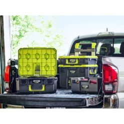 RYOBI LINK Rolling Tool Box with LINK Medium Tool Box and LINK Standard Tool Box 27 RYOBI LINK Rolling Tool Box with LINK Medium Tool Box and LINK Standard Tool Box -Gripstor Sales Store ryobi green ryobi modular tool storage systems stm201 stm102 stm101 44 1000