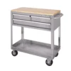 Husky 36 in. 3-Drawer with Solid Wood Top, Stainless Steel Utility Cart -Gripstor Sales Store stainless steel tool carts houc3603bjx1 64 1000
