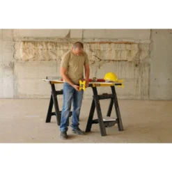 Stanley 32 in. 2-Way Adjustable Folding Sawhorse (2-Pack) -Gripstor Sales Store stanley saw horses stst60626 44 1000