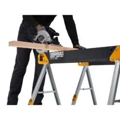 TOUGHBUILT 42.4"W x 28.8"H C550 Powder-Coat Steel Sawhorse and Jobsite Table with 1100 lb capacity -Gripstor Sales Store toughbuilt saw horses tb c550 a0 1000