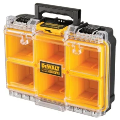DEWALT Tough System 2.0 6-Compartment Small Parts Organizer -Gripstor Sales Store yellow dewalt modular tool storage systems dwst08020 40 1000